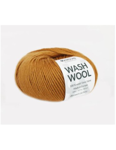 Ovillo individual Brown Ochre de Wash Wool Ovillo individual Brown Ochre de Wash Wool
