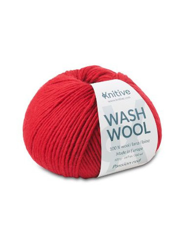 Ovillo individual Passion Red de Wash Wool Ovillo individual Passion Red de Wash Wool
