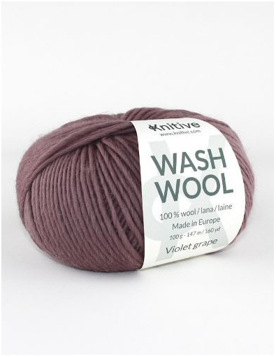 Ovillo individual  Violet Grape de Wash Wool Ovillo individual  Violet Grape de Wash Wool