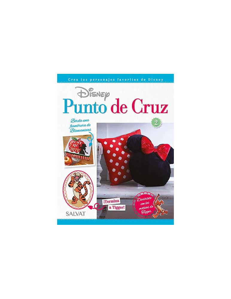 Fascículo Disney Punto de Cruz 02 + 4 hilos