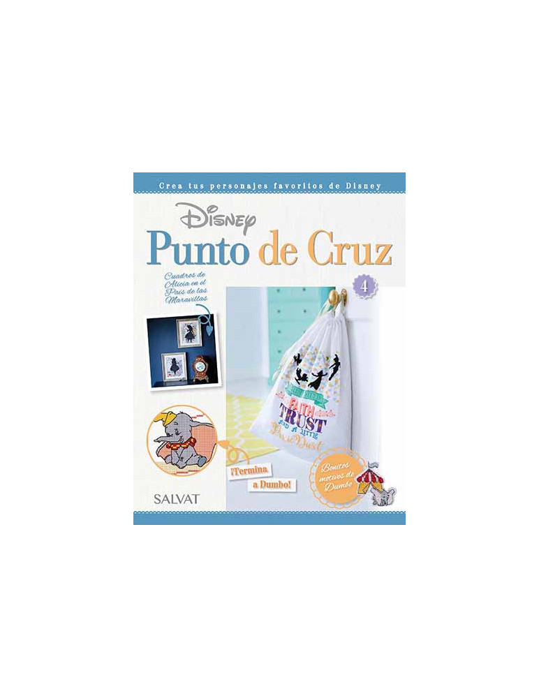 Fascículo Disney Punto de Cruz 04 + 2 hilos