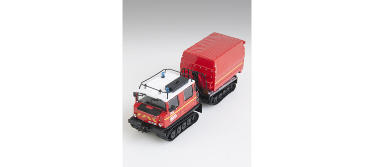 Camión de bomberos Chenillette Hägglunds BV 206 + módulo de transporte multiusos