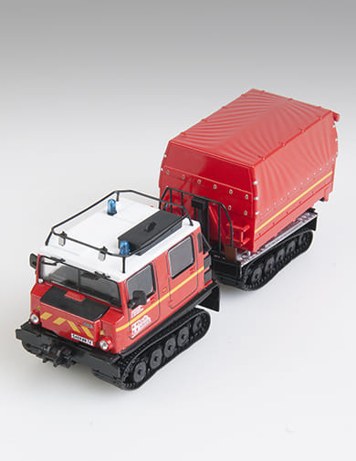 Camión de bomberos Chenillette Hägglunds BV 206 + módulo de transporte multiusos