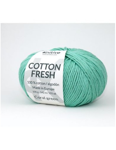 Ovillo individual Coral Green de Cotton Fresh Ovillo individual Coral Green de Cotton Fresh