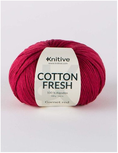 Ovillo individual Garnet red de Cotton Fresh Ovillo individual Garnet red de Cotton Fresh