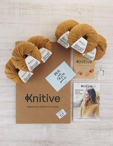 Knitive Kit Topdown Brown Ochre Knitive Kit Topdown Brown Ochre