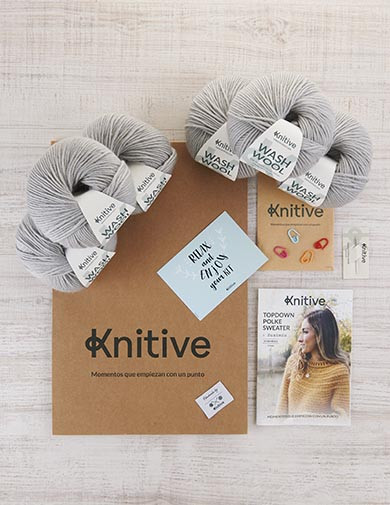 Knitive Kit Topdown Pearl Grey