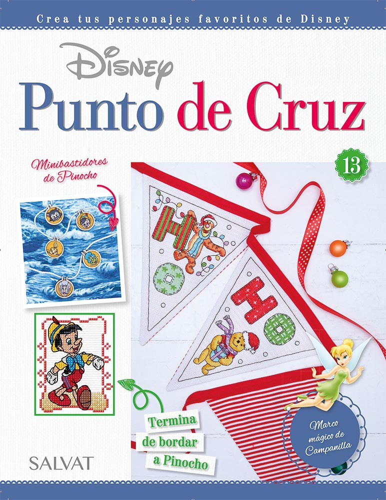 Fascículo Disney Punto de Cruz 13 + 2 hilos