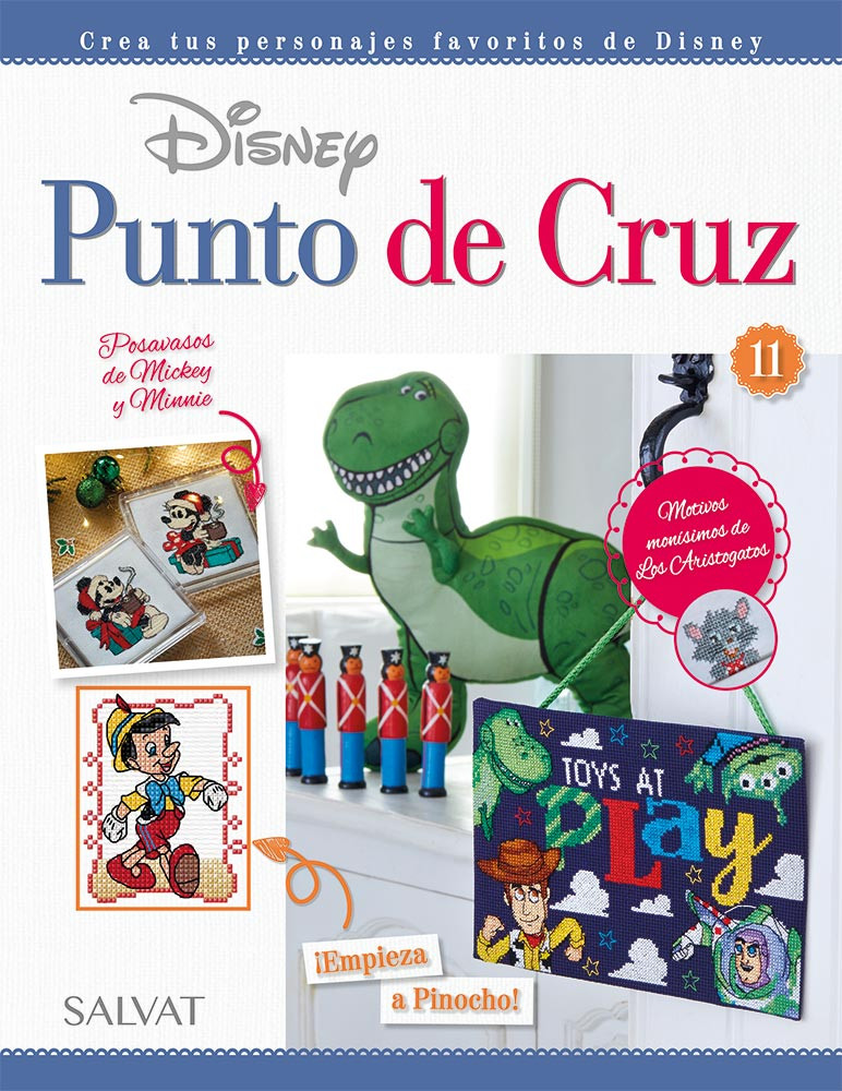 Fascículo Disney Punto de Cruz 11 + 2 hilos