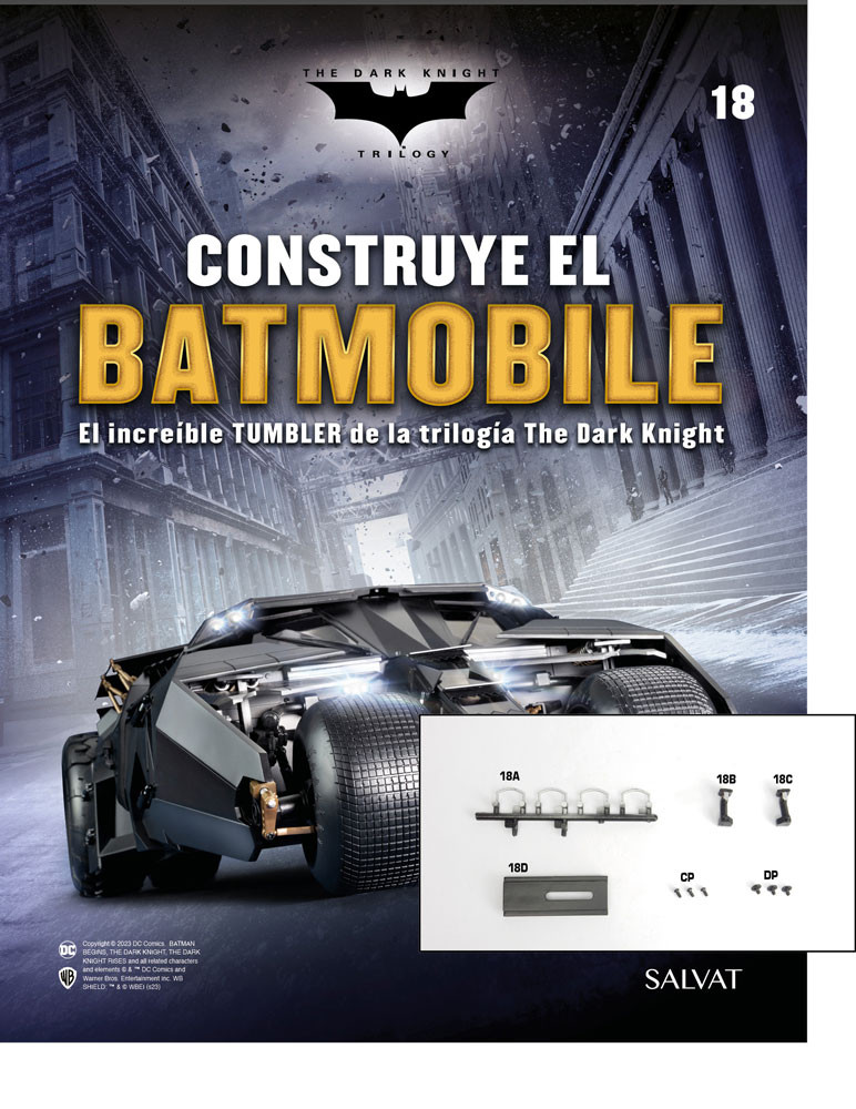 Fascículo Nº 18 + las dos palancas de mando de la pantalla frontal del Batmobile