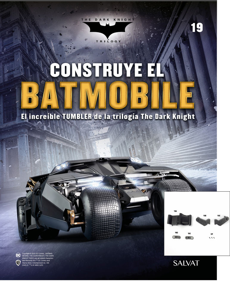 Fascículo Nº 19 + el asiento piloto del Batmobile y sus primeros componentes