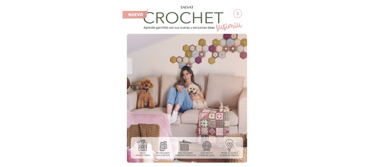 Fascículo 3 + conos de algodón color ciruela y peonía