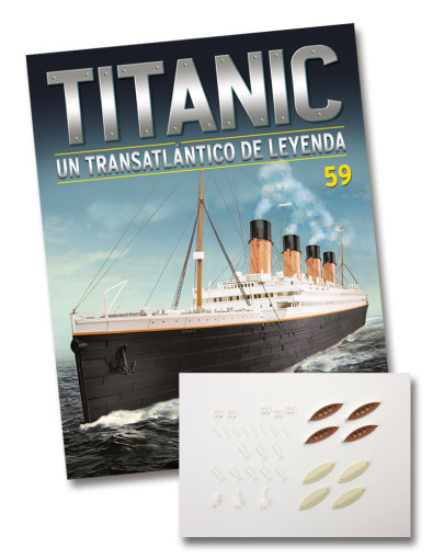 Fascículo Nº 59 + botes y pescantes de popa de babor Fascículo Nº 59 + botes y pescantes de popa de babor