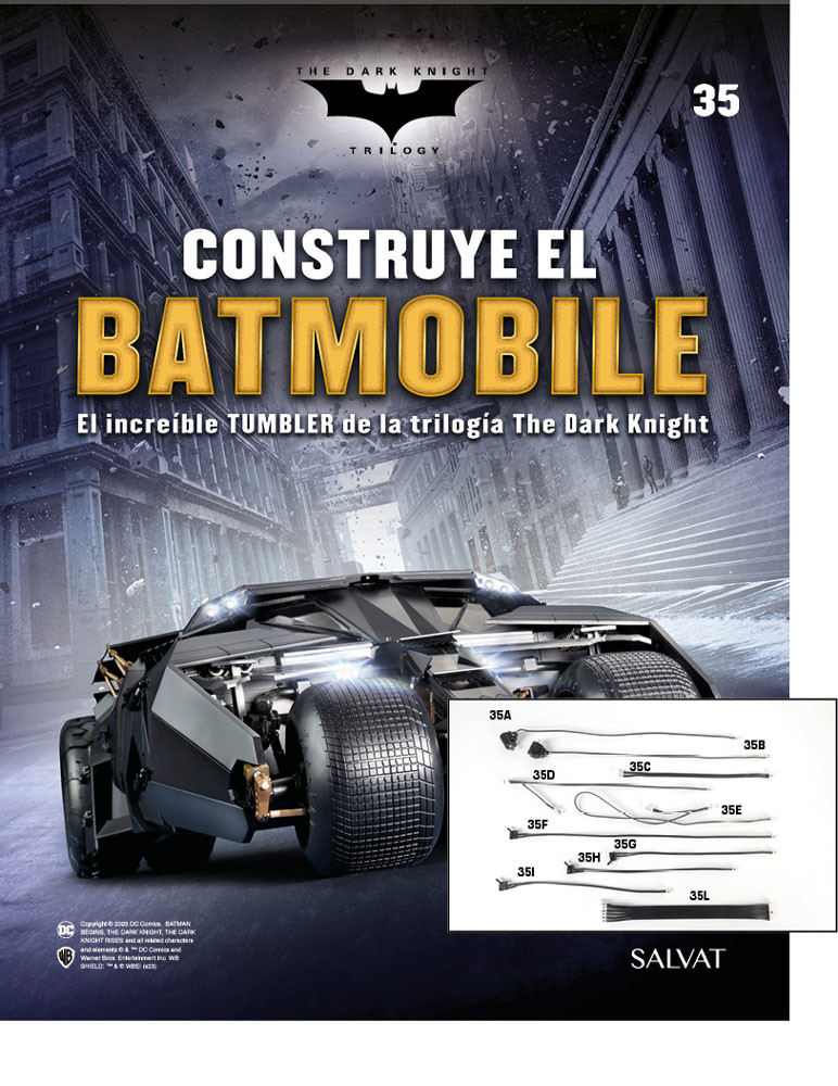 Fascículo Nº 35 + cables LED, conectores e interruptor final de carrera para tu Batmobile