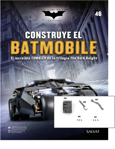 Fascículo Nº 46 + elementos de los amortiguadores derechos de tu Batmobile Fascículo Nº 46 + elementos de los amortiguadores derechos de tu Batmobile