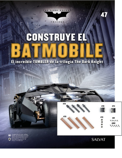 Fascículo Nº 47 + amortiguadores y elementos de la varilla de dirección del Batmobile Fascículo Nº 47 + amortiguadores y elementos de la varilla de dirección del Batmobile