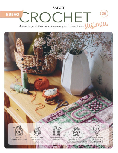 Fascículo 26 + cono de algodón color peonía Fascículo 26 + cono de algodón color peonía