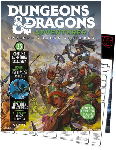 Fascículo 35 + suplemento de conjuros + hojas de personaje + un elegante juego de dados Fascículo 35 + suplemento de conjuros + hojas de personaje + un elegante juego de dados