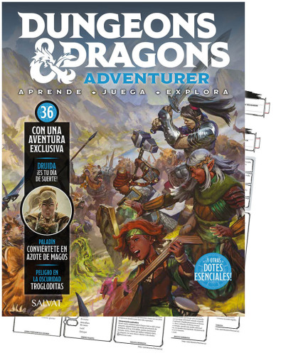 Fascículo 36 + hojas de personaje + juego de dados jaspeadosde color morado y negro Fascículo 36 + hojas de personaje + juego de dados jaspeadosde color morado y negro