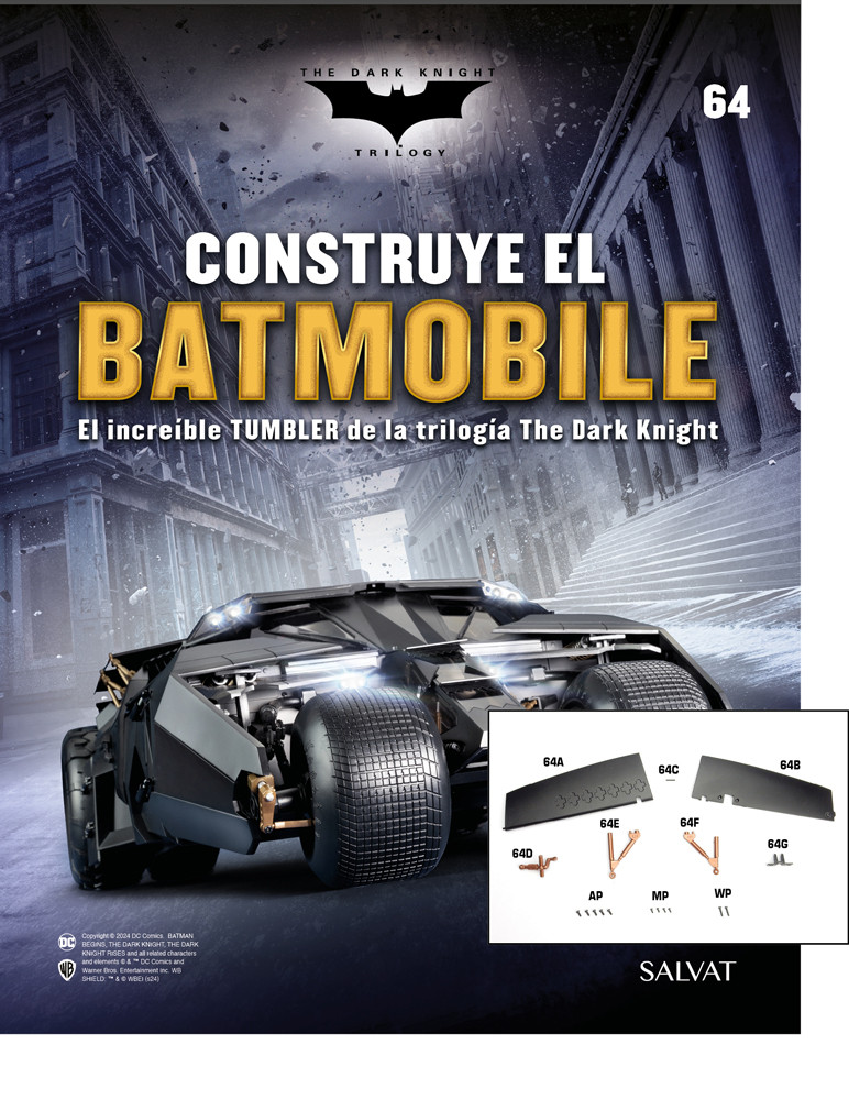 Fascículo Nº 64 + La primera aleta derecha de tu Batmobile Fascículo Nº 64 + La primera aleta derecha de tu Batmobile
