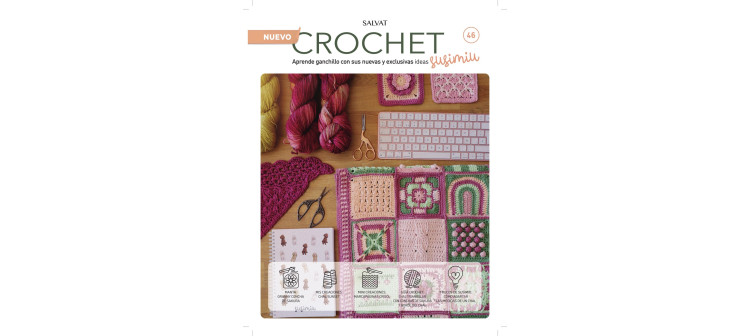 Fascículo 46 + cono de algodón color peonía