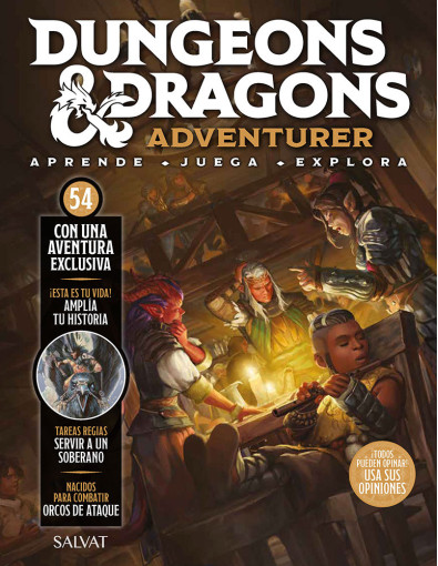 Fascículo 54 + suplemento de conjuros + hojas de personaje + un elegante juego de dados Fascículo 54 + suplemento de conjuros + hojas de personaje + un elegante juego de dados