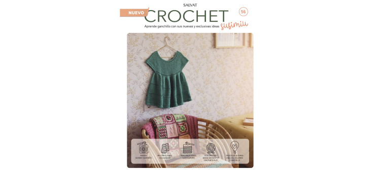 Fascículo 56 + cono de algodón color ciruelo