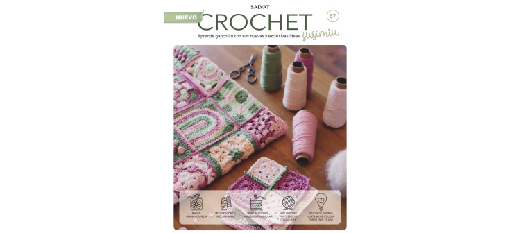 Fascículo 57 + cono de algodón color peonía