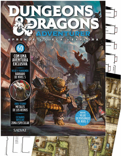 Fascículo 60 + juego de dados + hojas de personaje + mapa
