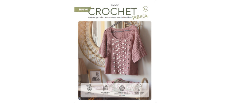 Fascículo 64 + cono de algodón color clavel