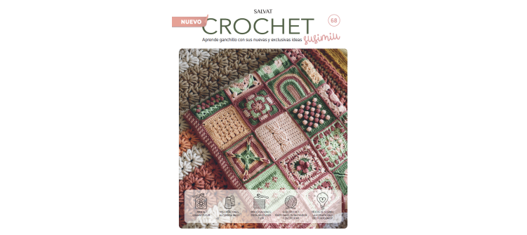 Fascículo 68 + cono de algodón color clavel