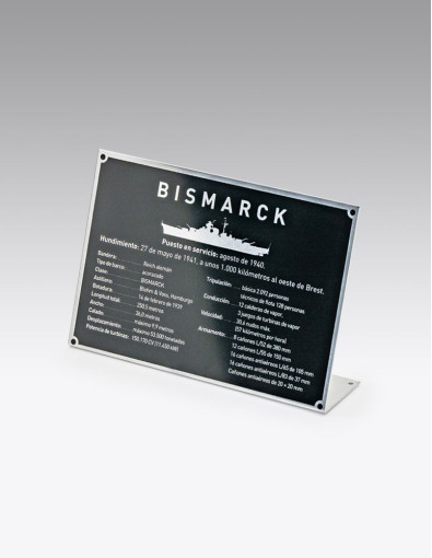Placa Técnica BISMARCK en Aluminio Placa Técnica BISMARCK en Aluminio