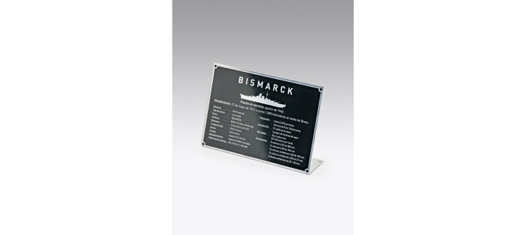 Placa Técnica BISMARCK en Aluminio
