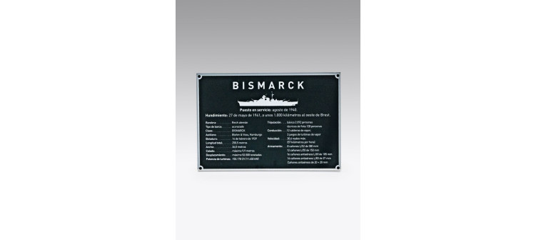 Placa Técnica BISMARCK en Aluminio