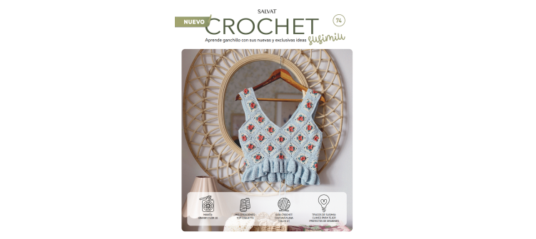 Fascículo 74 + cono de algodón color ciruela