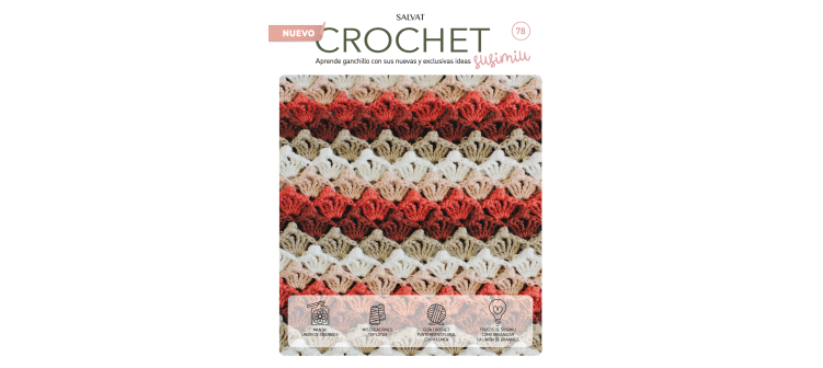 Fascículo 78 + cono de algodón color ciruela