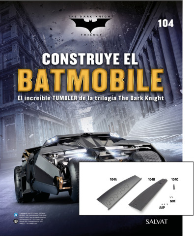 Fascículo Nº 104 + Aerofrenos de emergencia izquierdos de tu Batmobile Fascículo Nº 104 + Aerofrenos de emergencia izquierdos de tu Batmobile