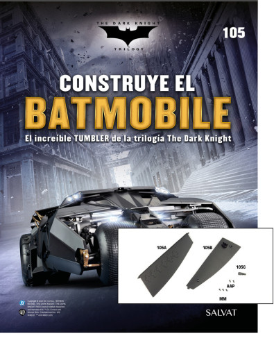 Fascículo Nº 105 + Aerofrenos de emergencia derechos de tu Batmobile Fascículo Nº 105 + Aerofrenos de emergencia derechos de tu Batmobile
