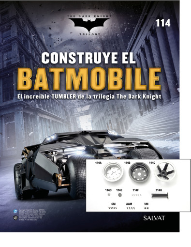 Fascículo Nº 114 + Llantas exterior e interior, radios y buje de tu Batmobile Fascículo Nº 114 + Llantas exterior e interior, radios y buje de tu Batmobile