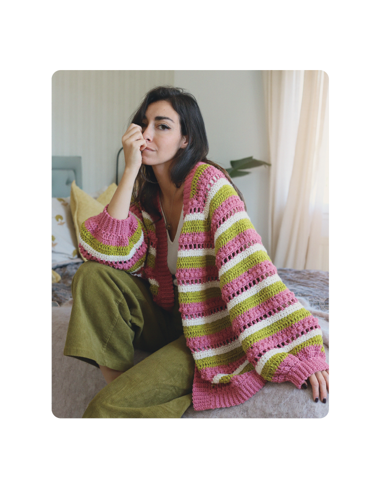 Fascículo 66 + cono de algodón color musgo