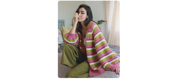 Fascículo 66 + cono de algodón color musgo