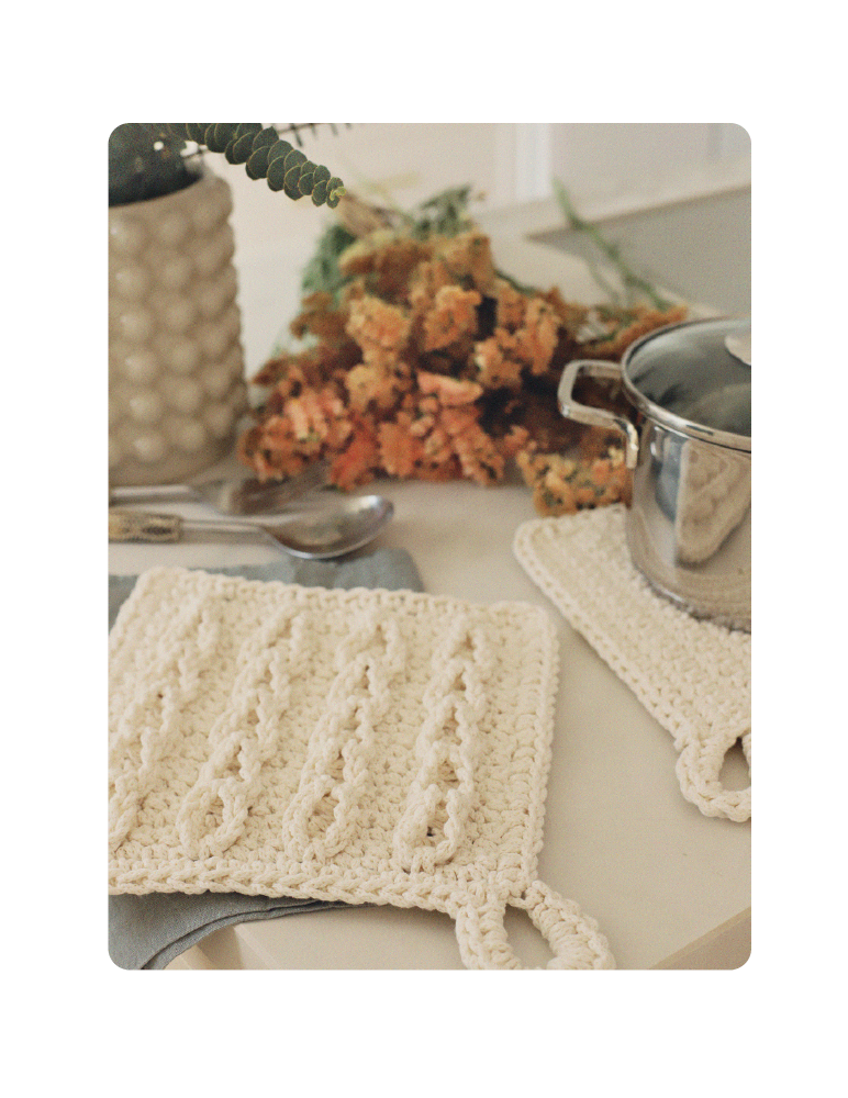 Fascículo 1 + 2 conos de algodón color musgo y clavel