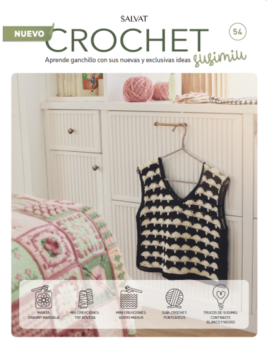 Fascículo 54 + cono de algodón color ciruela