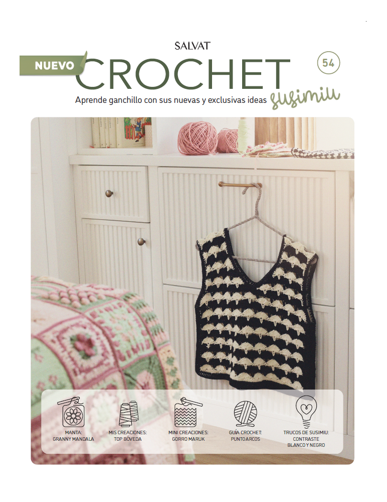 Fascículo 54 + cono de algodón color ciruela