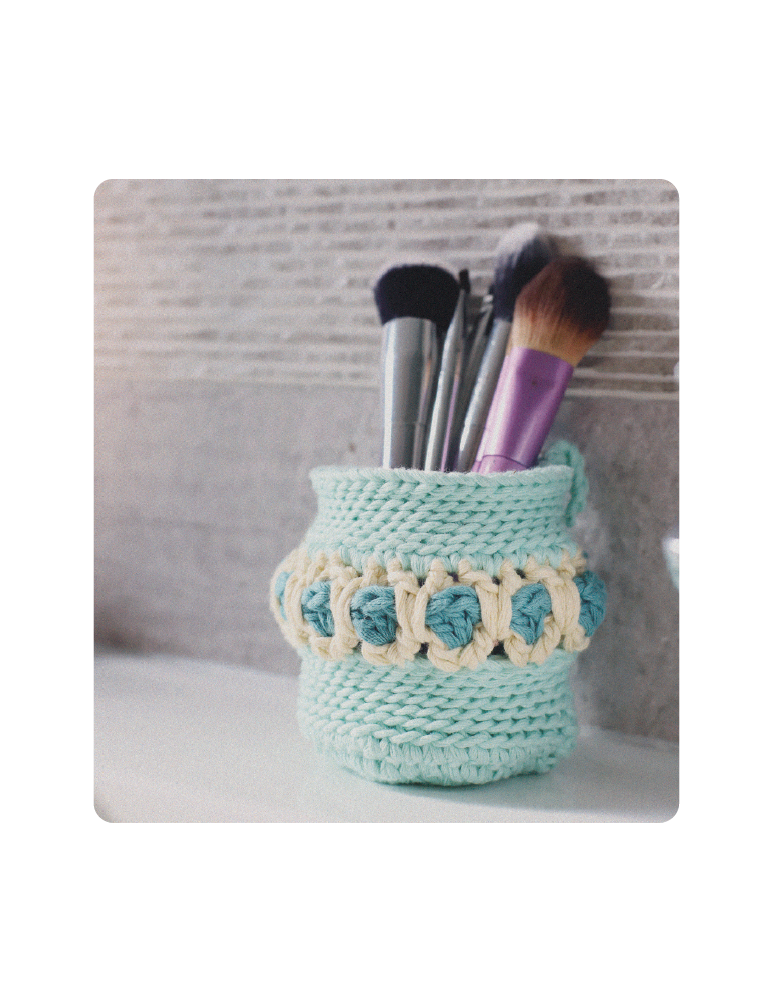 Fascículo 24 + cono de algodón color ciruela