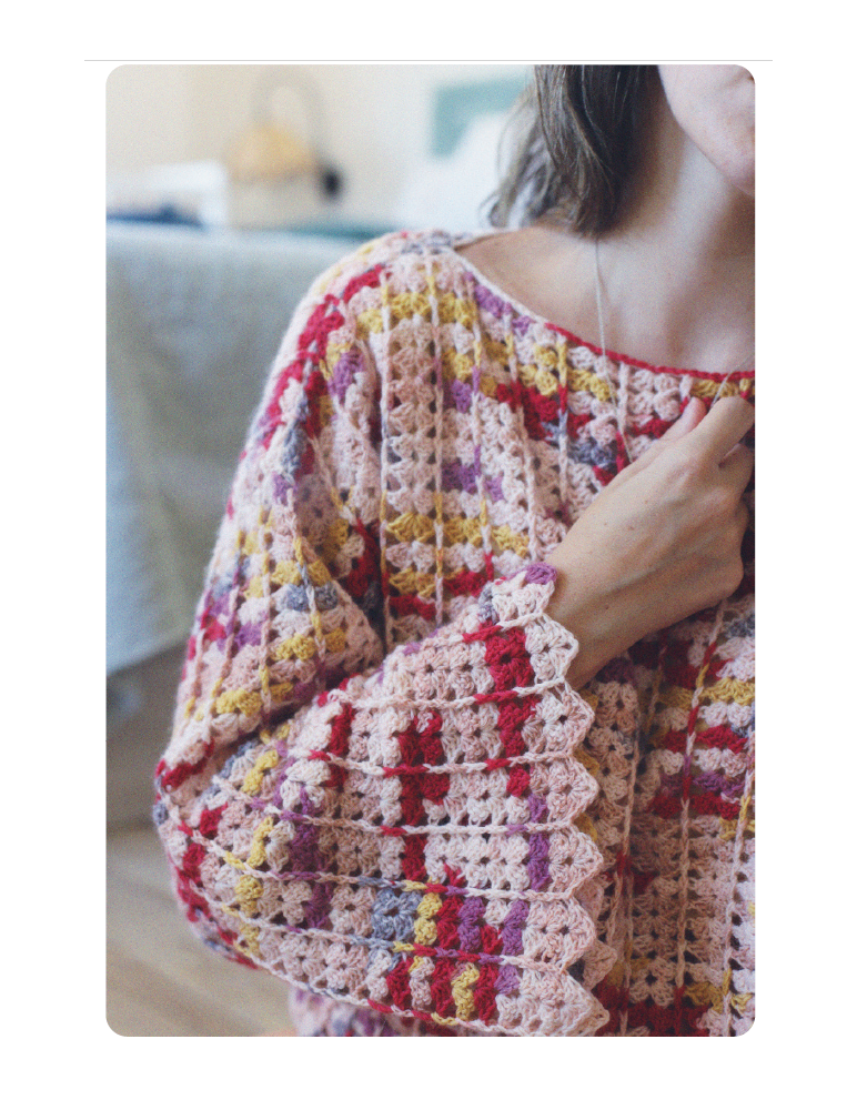 Fascículo 13 + cono de algodón color ciruela